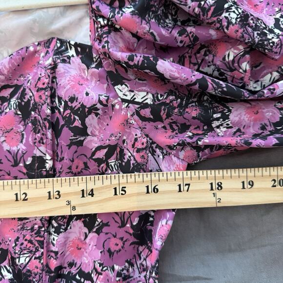 Rotate Birger Christensen Midi Dress Floral Puff Sleeve Irina 8 Retails $500 - Picture 9 of 15